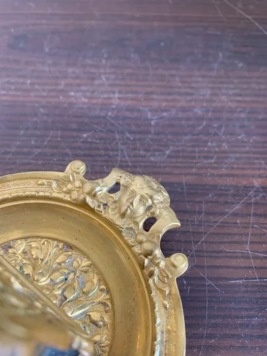 フランス 19世紀 マッチホルダー アールヌーボ 真鍮 アンティーク ②