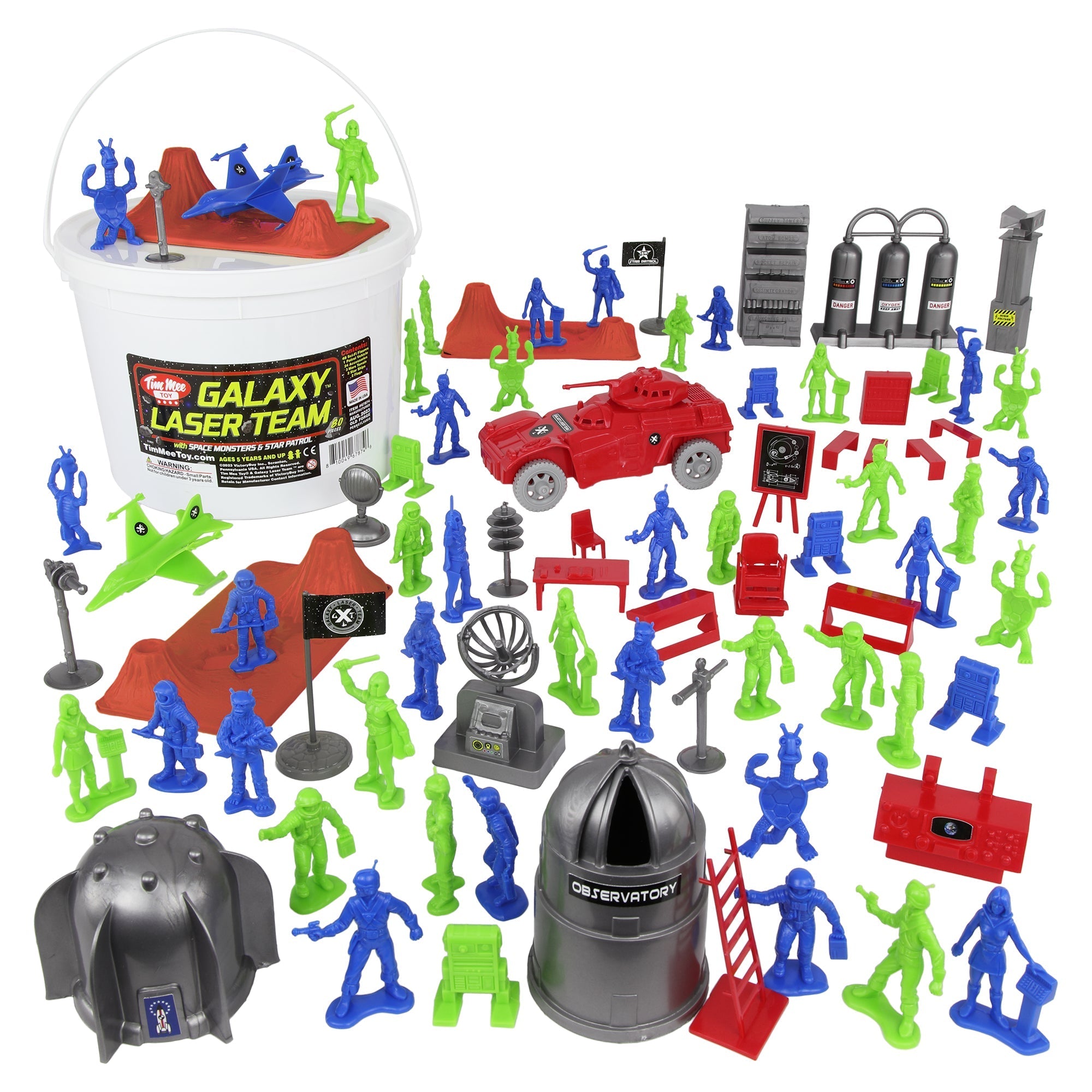Tim Mee Galaxy Laser Team Bucket Sci-Fi Space Plastic Figure