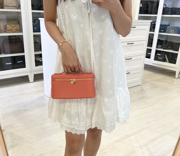 Loro Piana L19 Extra Pocket in Flamingo Pink Calf Leather and GHW