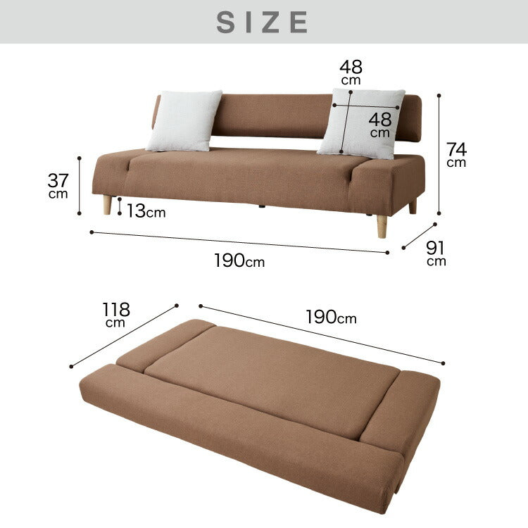 ソファベッド ソファーベッド 3人掛け 幅190 完成品 開梱設置無料 3P