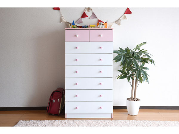 チェスト タンス 7段 幅60cm 引き出し 8杯 かわいい 収納 カジュアル