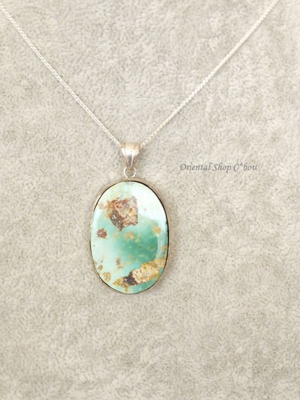 ターコイズ：アンティークトルコ石＊ペンダントトップ｜トルコオヤ