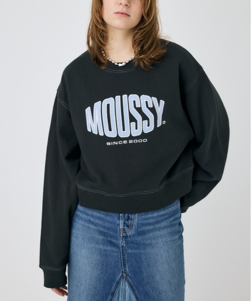 ZOZO・一部店舗限定】PATCHED OVAL MOUSSY LOGO プルオーバー