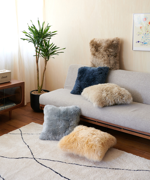 セール】SHEEPSKIN CUSHION シープスキン クッションカバー 45cm角