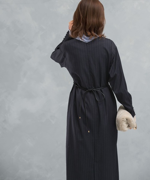 セール】Vネックベルト付ストレートワンピース（ワンピース）｜URBAN