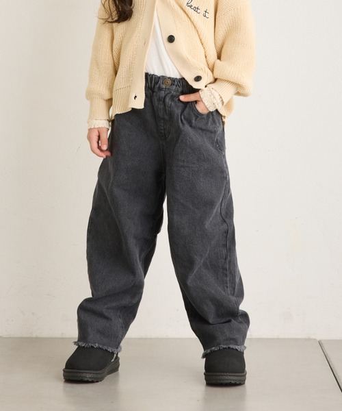 KIDS】【TYPY DENIM】甘織り裾フリンジカーブデニム（デニムパンツ