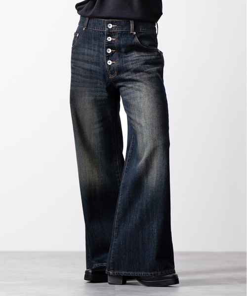 CLEL】Vintage Design Pantalon Denim Pants/ヴィンテージデザイン