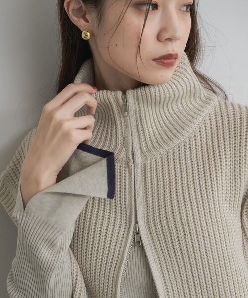 セール】W ZIP ニットベスト（ベスト）｜ems excite（エムズエキサイト