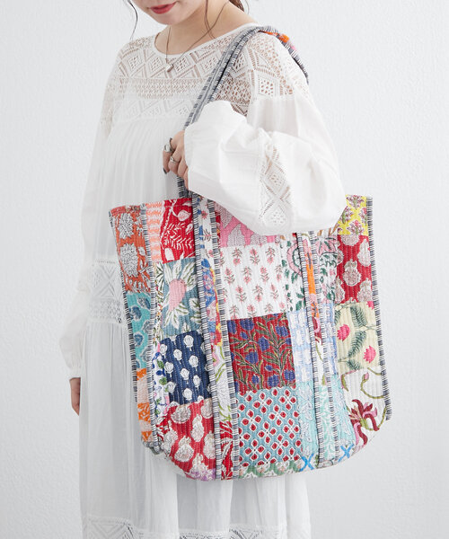 新色登場！】【India series】パッチワークトートバッグ（ショルダー