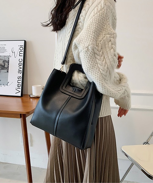 セール】2way仕切りショルダーバッグ/ハンドバッグ（ショルダーバッグ