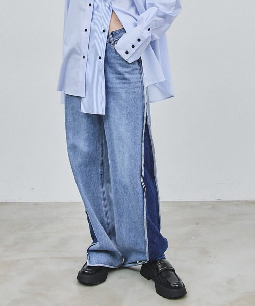 casane（カサネ）の「リメイクデニムパンツ（デニムパンツ）」 - WEAR