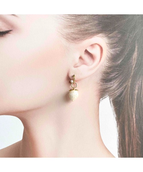 雨あがりの森】いちご・イヤリング(MA)（イヤリング）｜tone（トーン