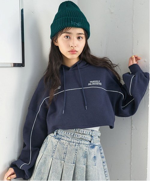 セール】【LTXC】裏起毛クロップドパーカインナーセット（パーカー