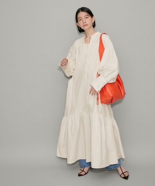 ZOZO限定・多サイズ】Aラインギャザーワンピース≪Made by ZOZO