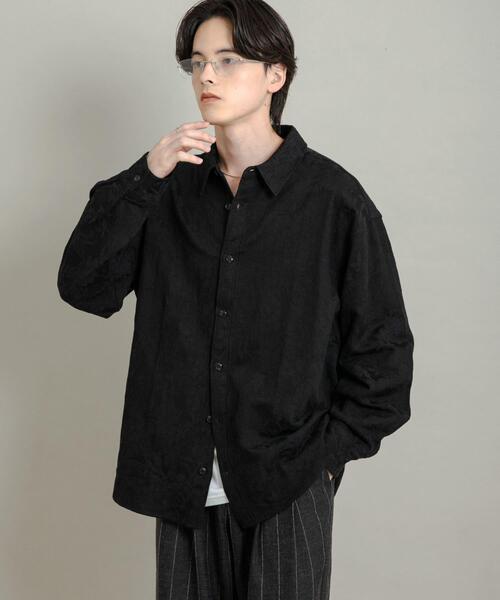 セール】ボタニカルジャガードロングスリーブシャツ（シャツ/ブラウス