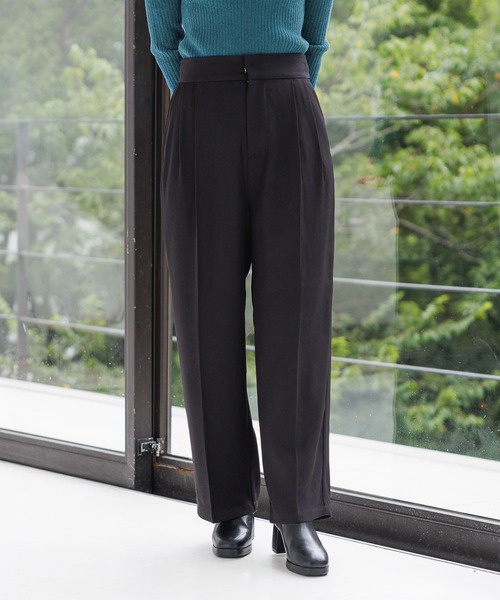 mysty woman（ミスティウーマン）の「ビシルエットタックパンツ 152976