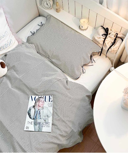 Casselini HOME(キャセリーニ ホーム)ストライプ布団カバー(シングル