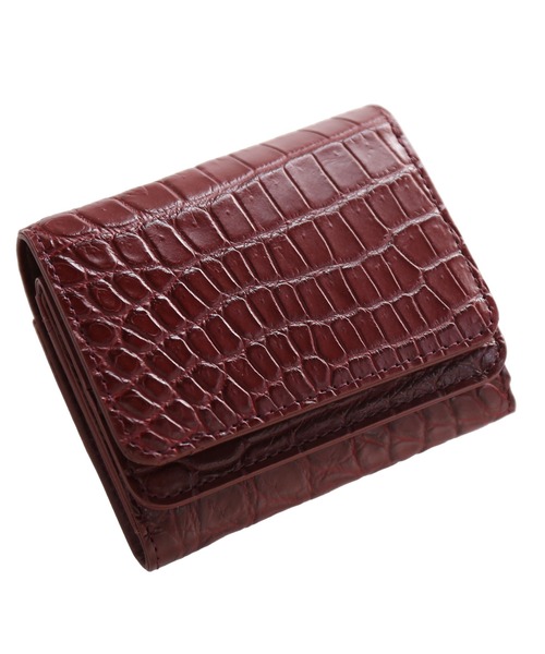 クロコダイルレザー本革ミニ財布三つ折り（財布）｜sankyo shokai