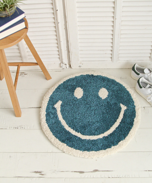 しっかりした厚み]スマイルラウンドマット（ラグ/マット）｜BAYFLOW