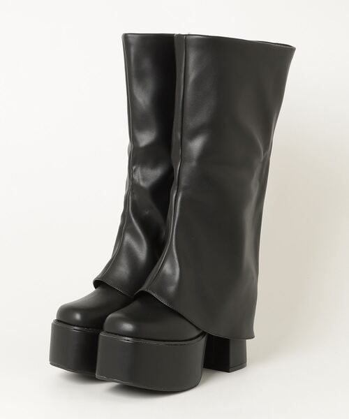 セール】ヨースケYOSUKEウィメンズ厚底レッグカバーロングブーツ