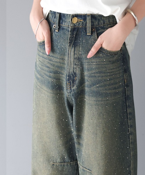 セール】【mily bilet】動くたび、キラキラ輝くオーロラストーンが主役