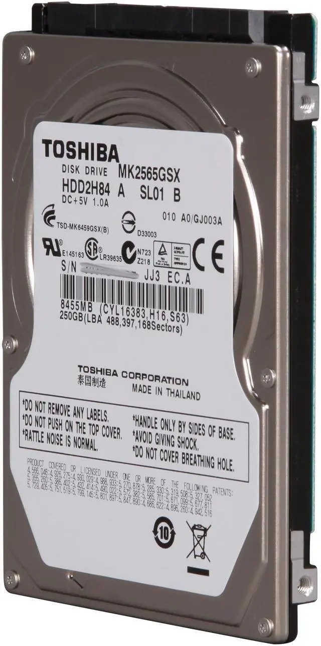 TOSHIBA MK2565GSX 250GB 5400 RPM 8MB Cache SATA 3.0Gb/s 2.5