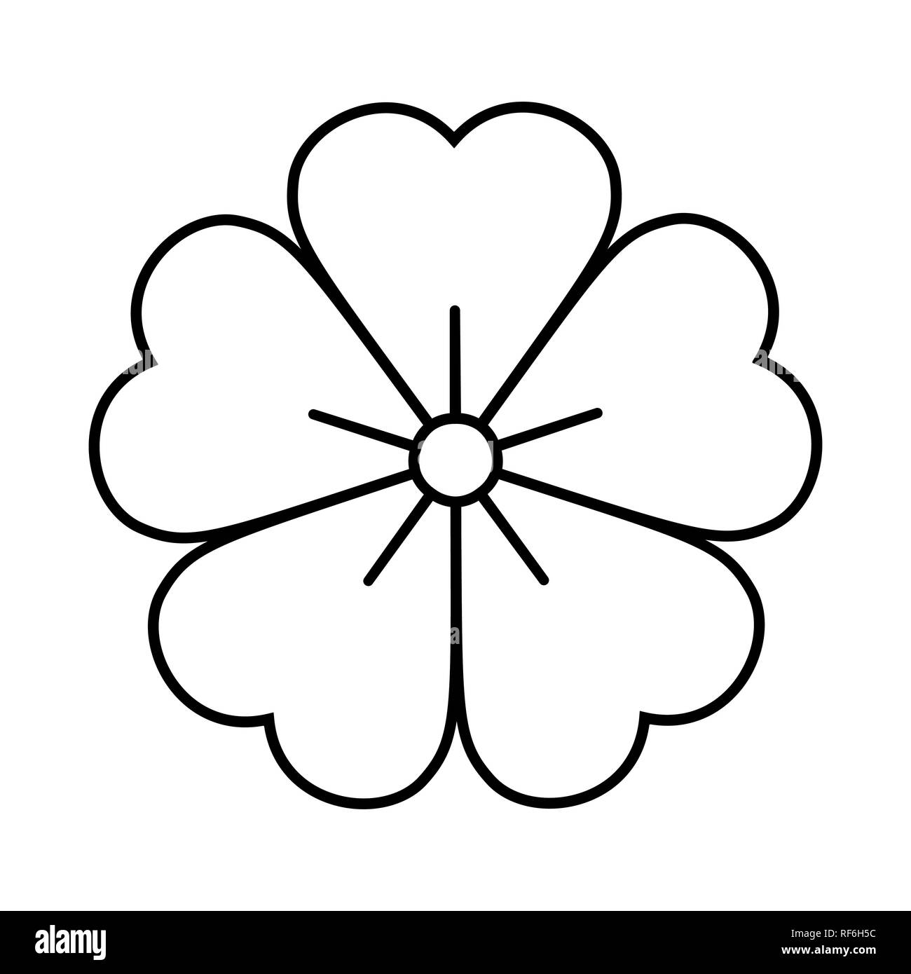 Flower icon isolated on white background. Vector Stock Vector