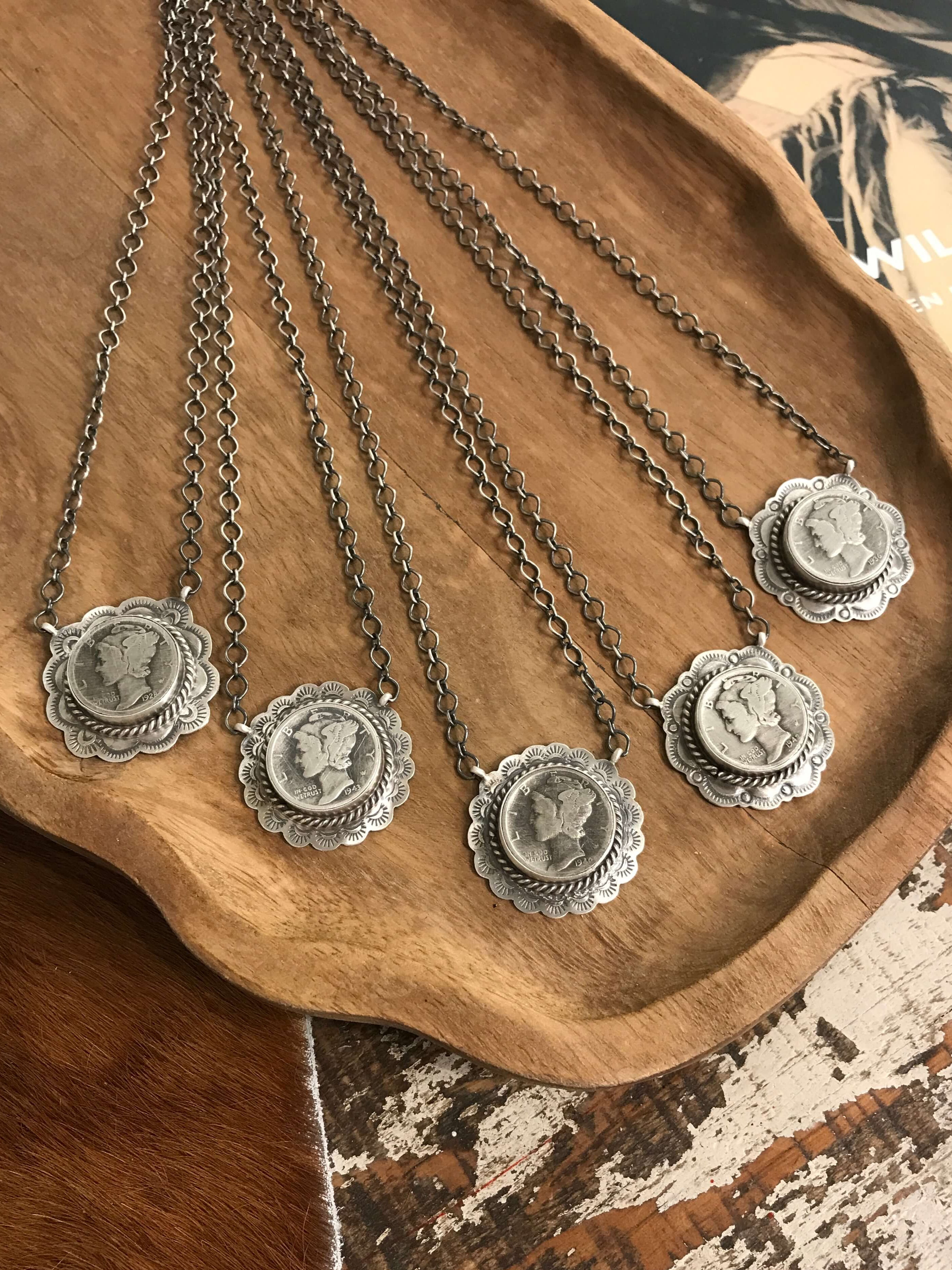 The Whitley Dime Necklaces – Calli Co. Silver