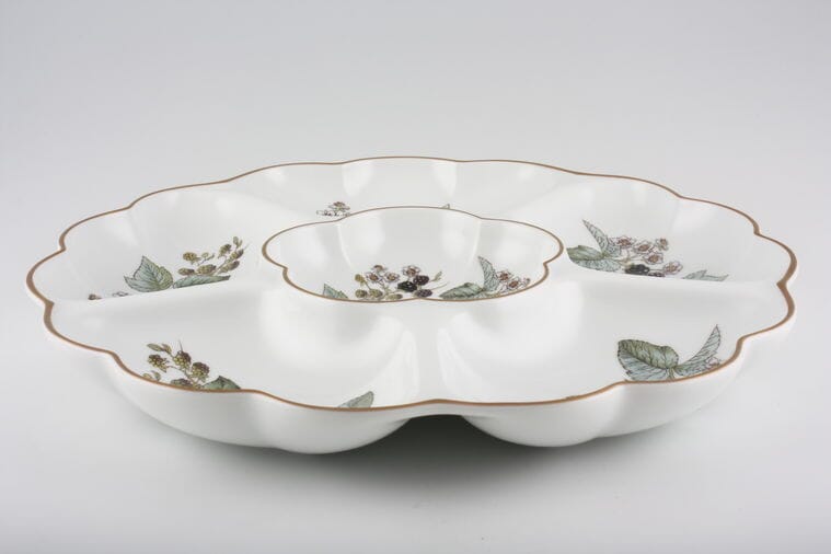 Royal Worcester Lavinia - White Hor's d'oeuvres Dish | Chinasearch