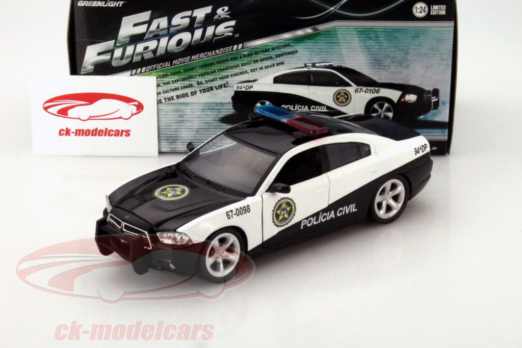 Greenlight 1:24 Dodge Charger Rio Police Fast Five 2011 black