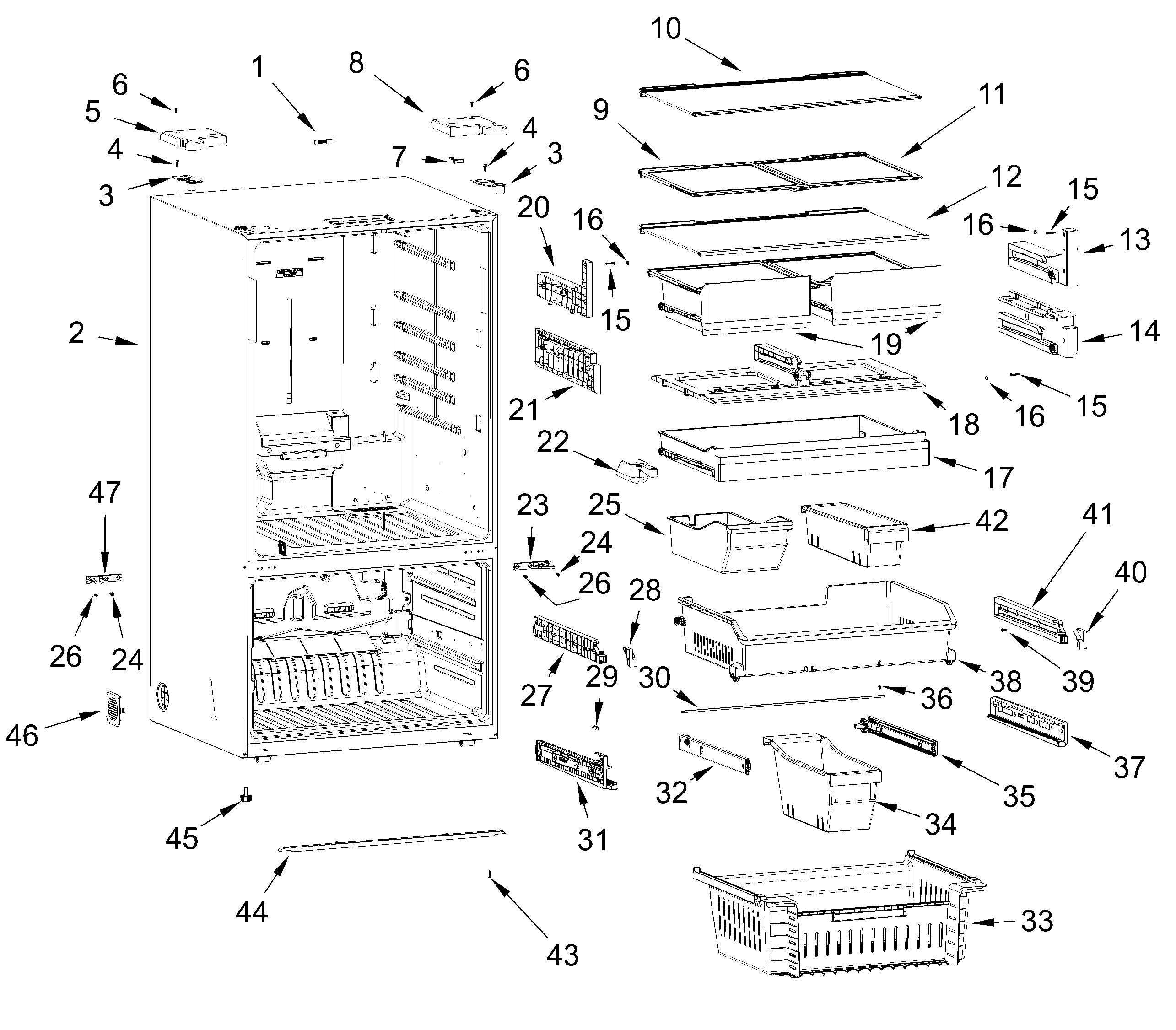 Whirlpool WRFF3336SZ00 Parts List | Reliable Parts