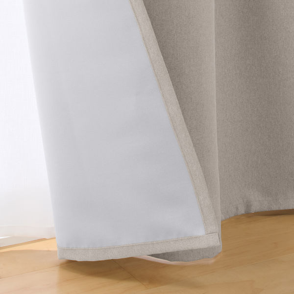 無印良品 遮光性 ポリエステル平織りノンプリーツカーテン 2枚組 幅