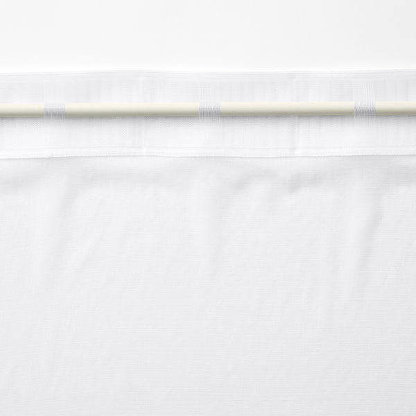 無印良品 遮像 ポリエステルノンプリーツレースカーテン 2枚組 幅