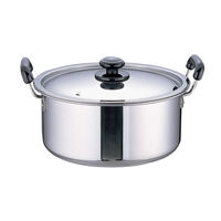 遠藤商事 SAステンレス プラ柄 厚板実用鍋 30cm AZT0730 1個 - アスクル