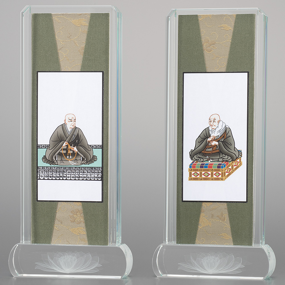 クリスタル掛軸 浄土真宗本願寺派の脇掛 親鸞聖人・蓮如上人 | 仏壇