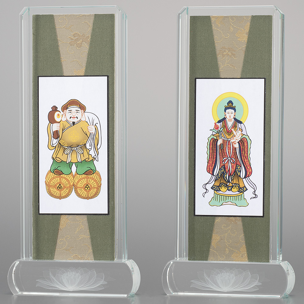 クリスタル掛軸 日蓮宗の脇掛 鬼子母神・大黒天 | 仏壇・仏具 滝田商店