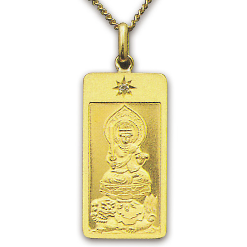 純金製お守り本尊ペンダント 文殊菩薩 | 仏壇・仏具 滝田商店