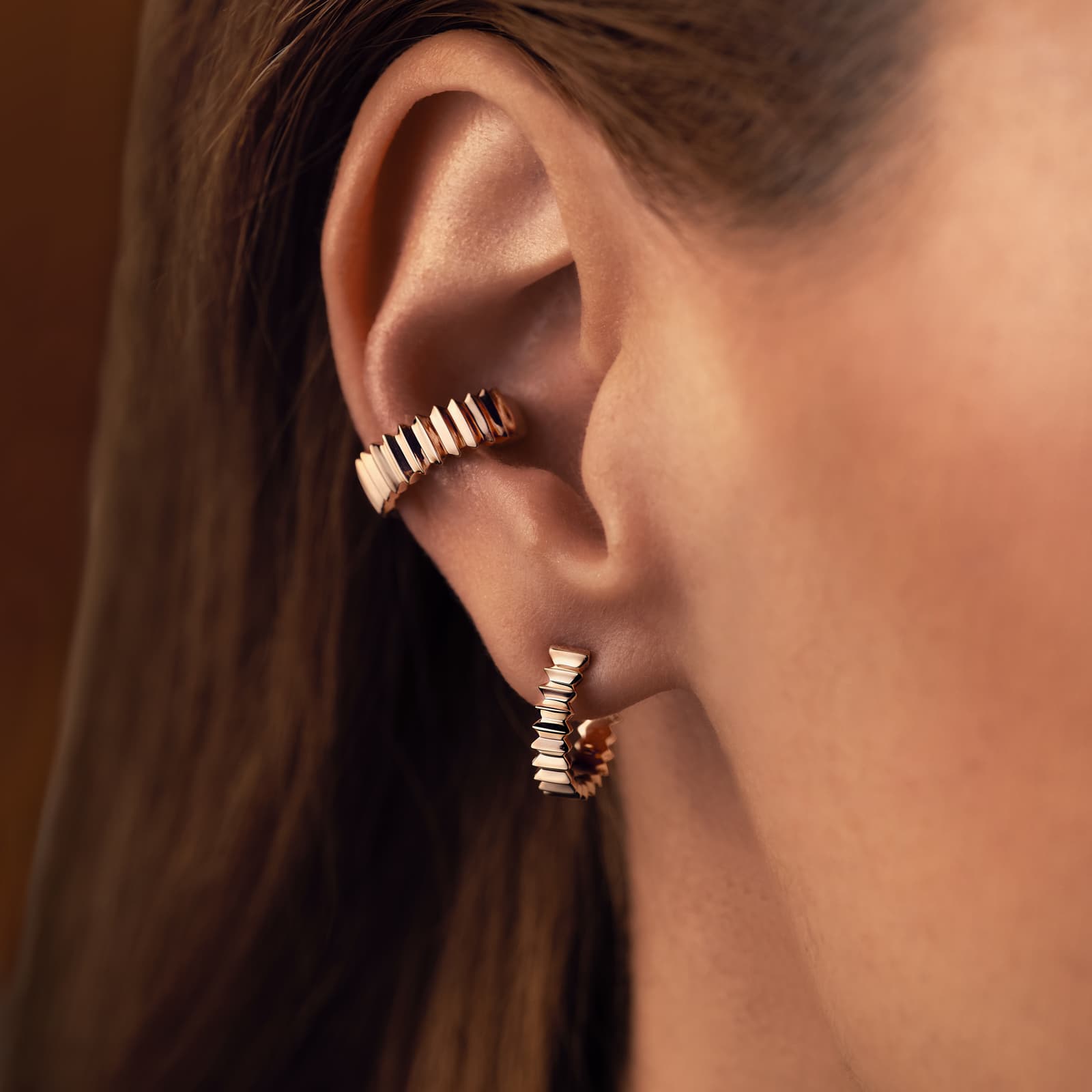 Earcuff 18K Yellow Gold Entaille