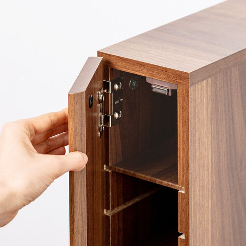 隙間収納ラック（スリムワゴン・幅12cm・高さ80cm・タップ収納・充電