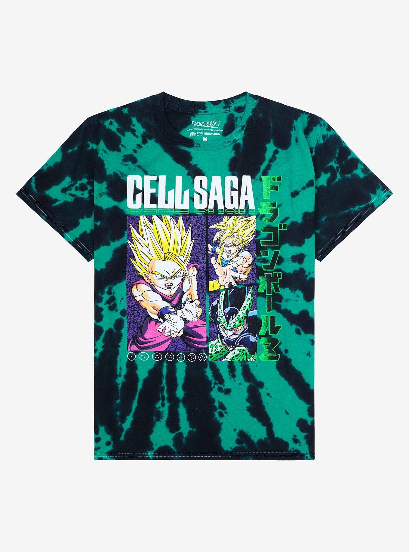Dragon Ball Z Cell Saga Character Collage Tie-Dye T-Shirt | Hot Topic