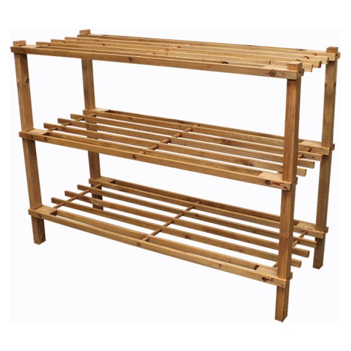 ナフコ 木製フリーラック3段 64×26×48cmの通販｜ラック｜収納棚