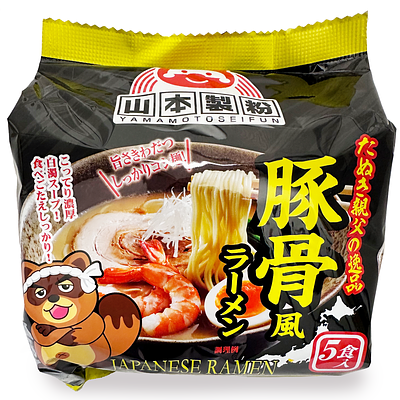 Yamamoto Seifun Tanuki Oyaji Ramen Tonkotsu Style 5P | Nijiya Market