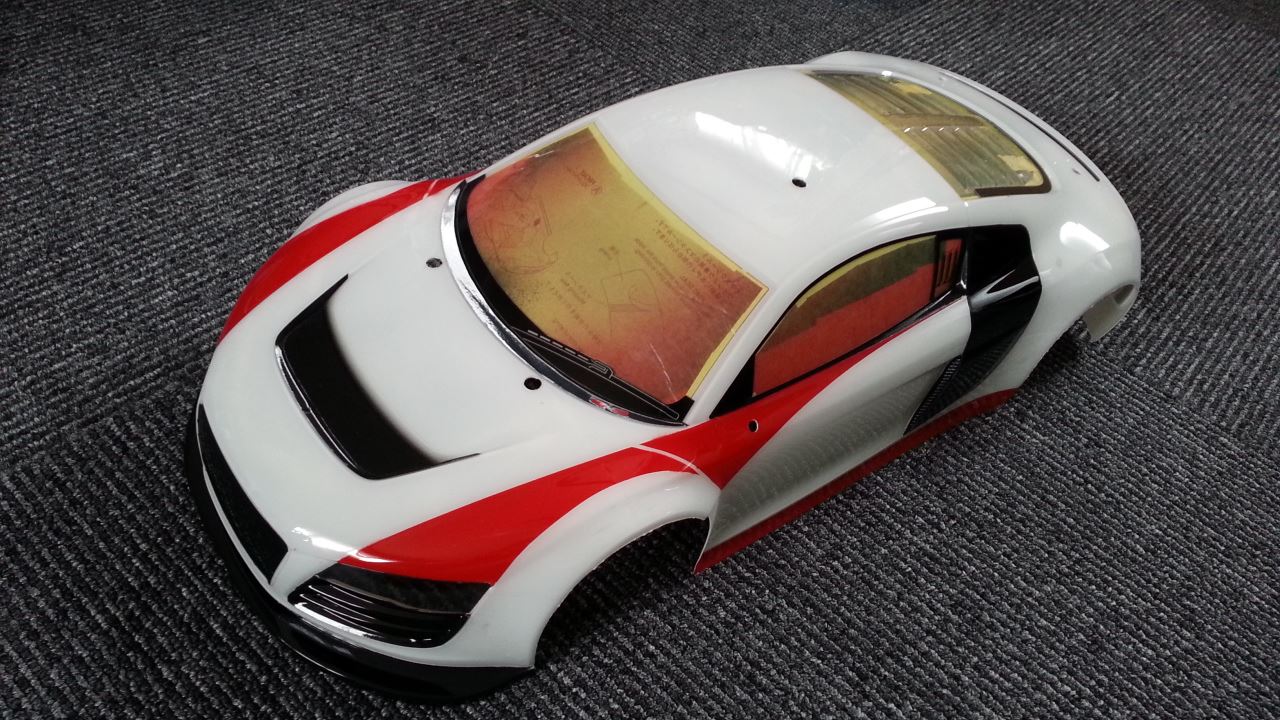 未塗装ラジコンボディ3台とポリカスプレー＆おまけセット 未塗装