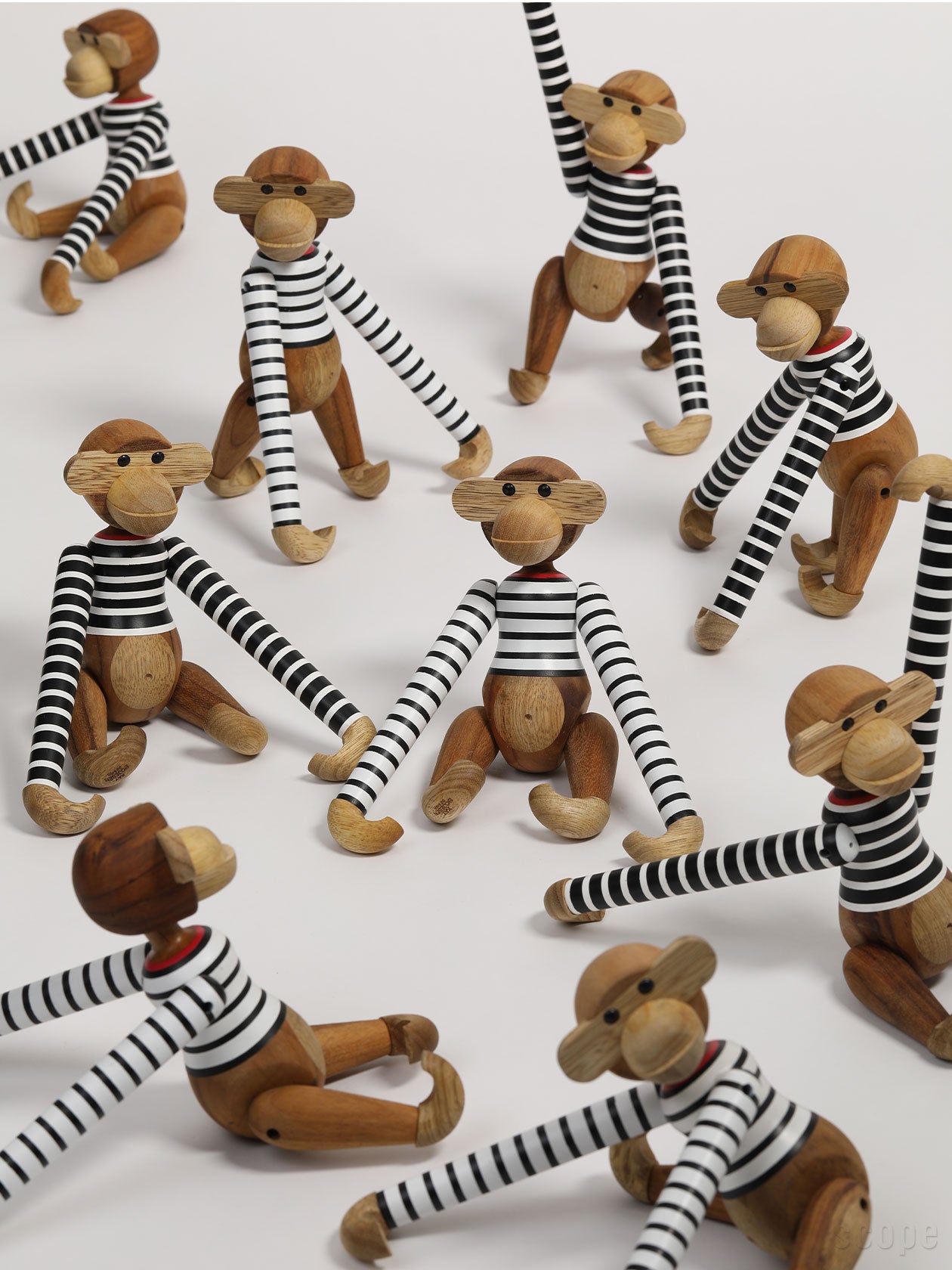 カイボイスン・モンキー ボーダー ブラック×ホワイト 販売終了】Monkey<br>KAY BOJESEN DENMARK×Mads Norrgaard