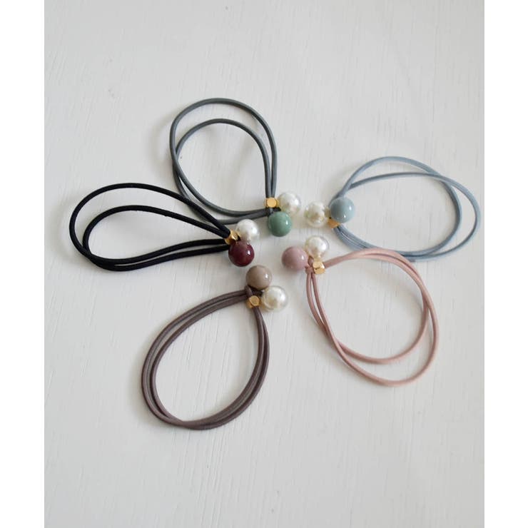 配色パールマルチヘアゴム 26163 パールヘアゴム[品番：ARGW0005253