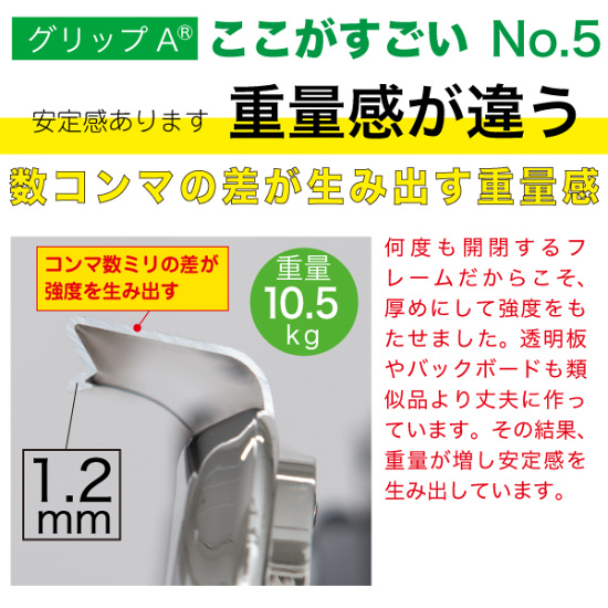 A型看板 グリップA シルバー サイズ:A1両面 (42456***) - 看板・サイン