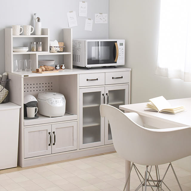 佐藤産業 エントリーで全品ポイント10倍♪ 食器棚 ロータイプ 幅118cm