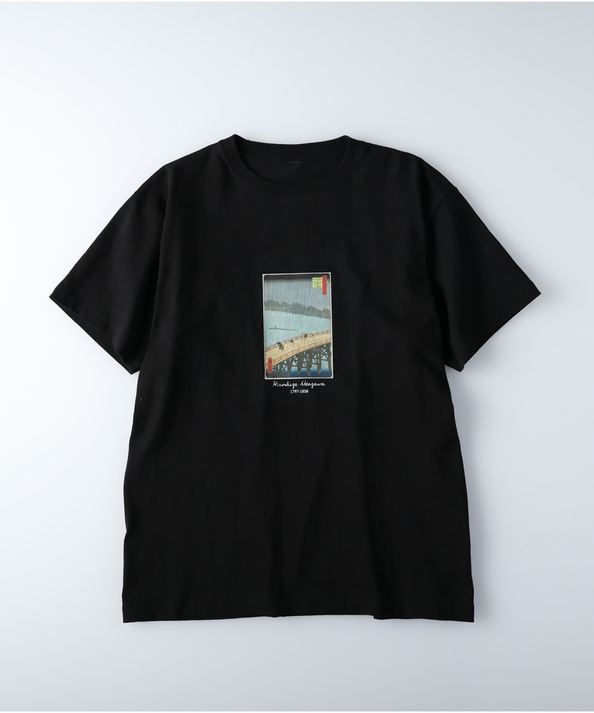 浮世絵プリントTシャツ メンズ(M ブラック): トップス｜Right-on公式