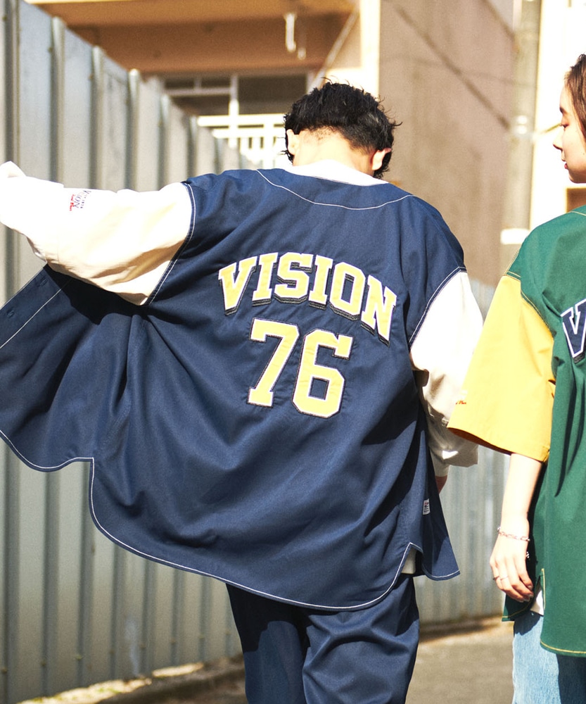 ワッペンベースボールシャツ(M ネイビー): トップス｜Right-on公式