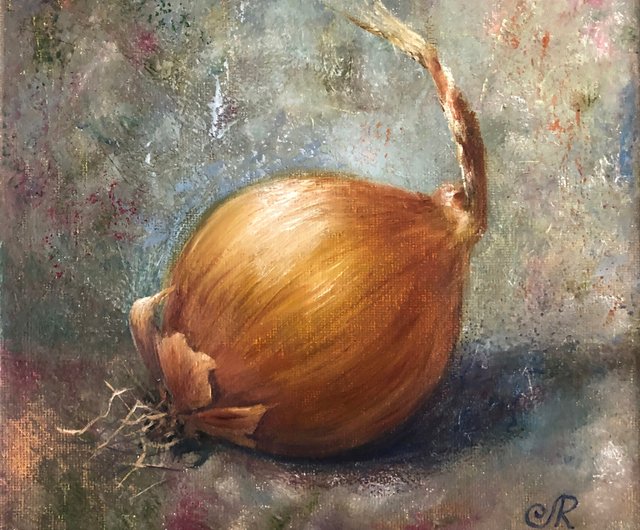 スペイン オリジナル油絵キッチン静物画野菜絵画 ArtLolitaRos - Pinkoi